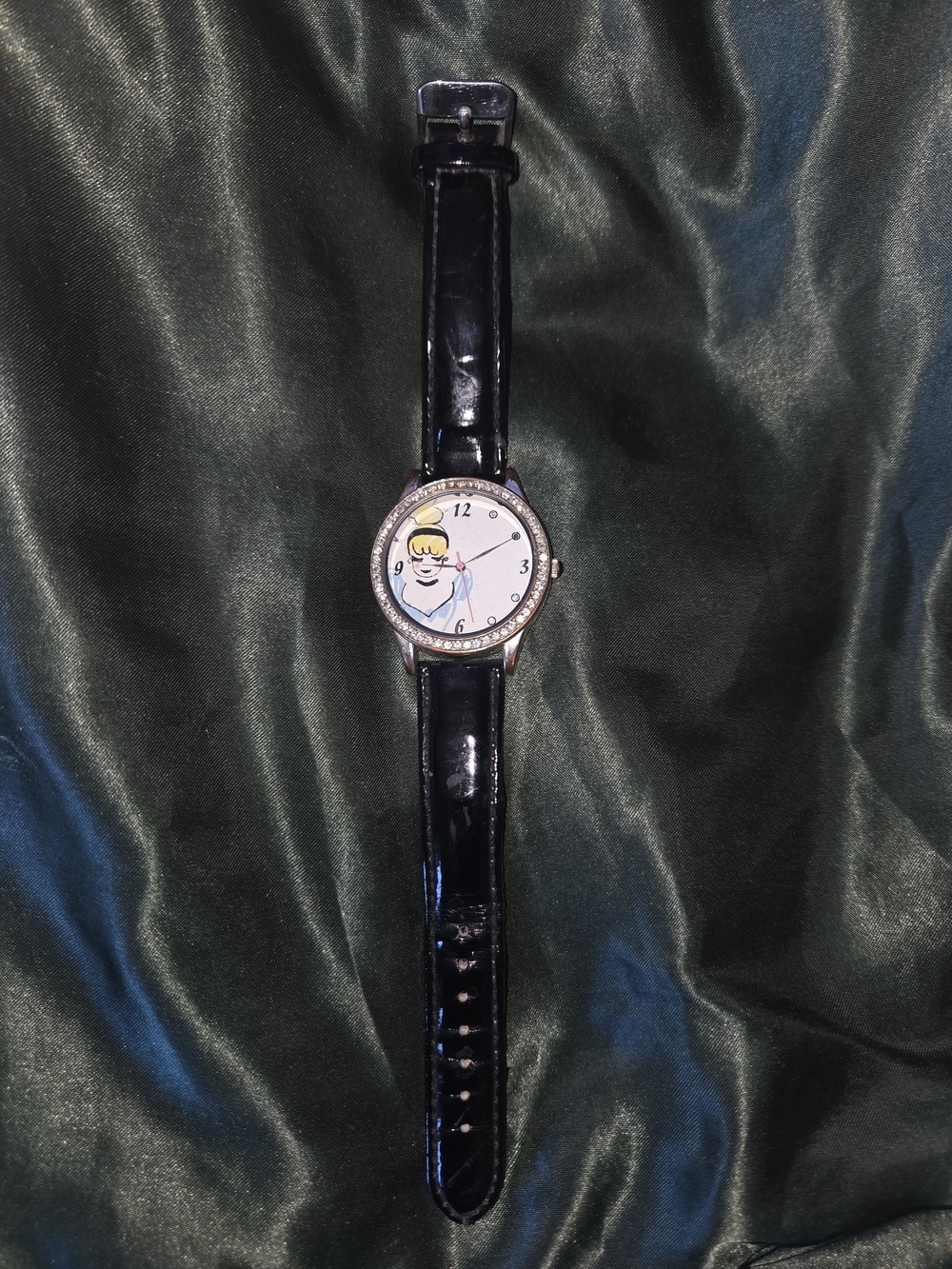 Disney Silver Caseback Watch with Black Strap - Picture 1 of 8